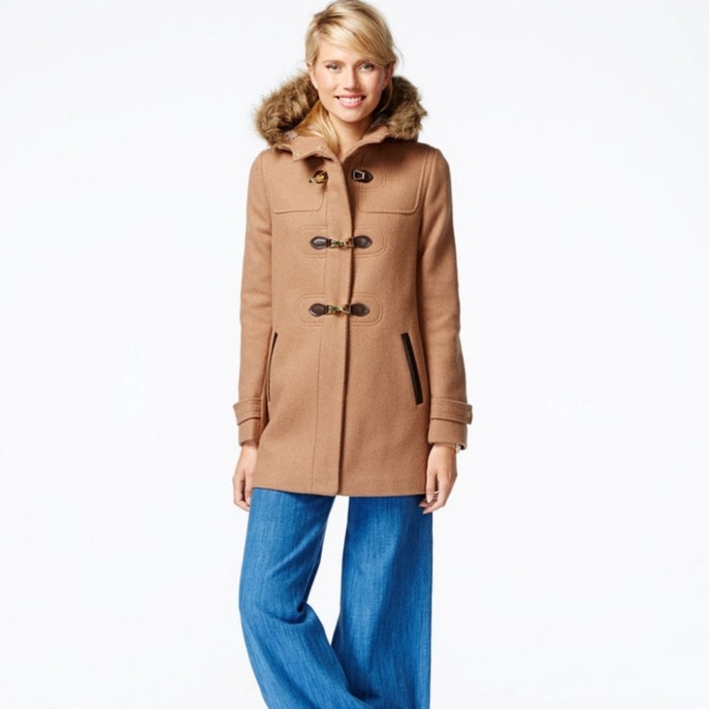Cole Haan Wool faux fur coat